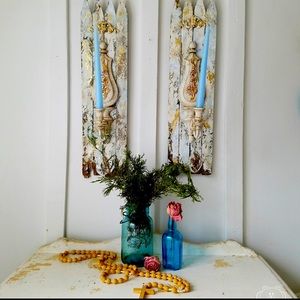 Vintage shabby chic candle holder